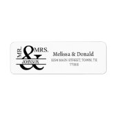 Simple Moderne Étiquette d'adresse de M. et Mme. S (Devant)