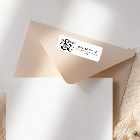 Simple Moderne Étiquette d'adresse de M. et Mme. S