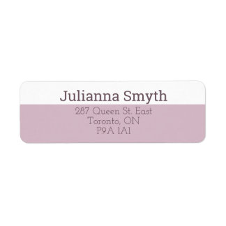 Simple moderne Étiquette d'affaires blanc et mauve
