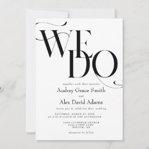 Simple Moderne Faire Carte d'Invitation de Mariage