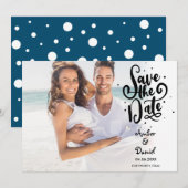 Simple Moderne Faire-Part de Date de Mariage à Mot (Devant / Derrière)