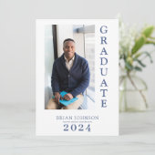 Simple moderne Faire-part de graduation photo (Debout devant)