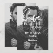 Simple Moderne Faire-Part de Mariage avec Photo (Devant / Derrière)