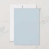 Simple moderne Faire-part de mariage or bleu pâle (Dos)