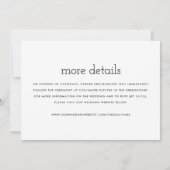 Simple Moderne Faire-Part de Mariage Recto-Verso (Dos)
