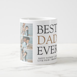 Simple Moderne Fathers Day Fotofamilie collage Extra Grote Beker