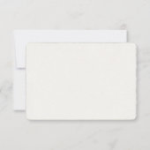 Simple moderne Faux Deckled Bord Mariage RSVP (Dos)