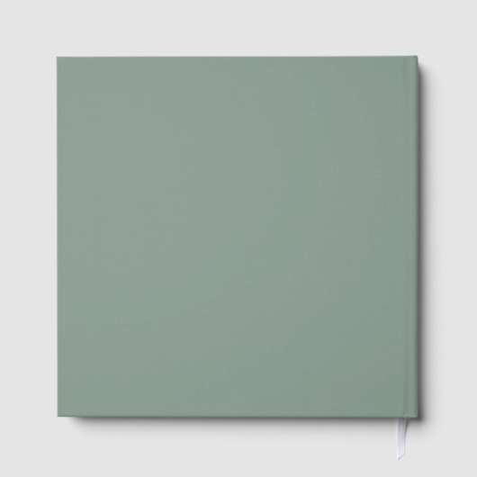 Simple moderne Feuille Sage Vert Mariage Or (Verso)