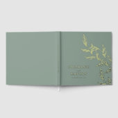 Simple moderne Feuille Sage Vert Mariage Or (Complet)