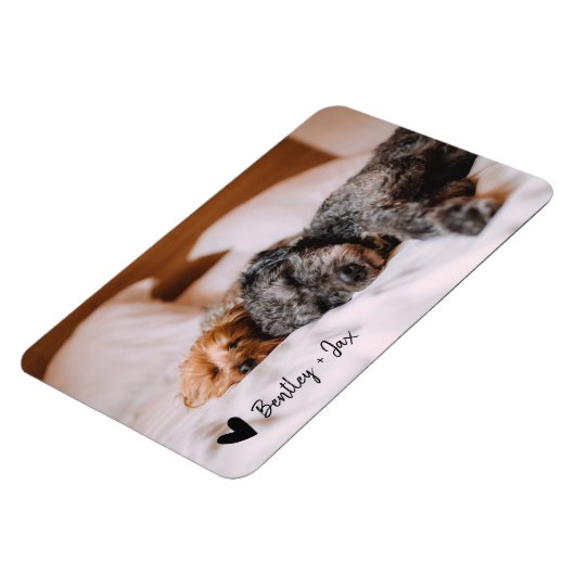 Simple Moderne Full Photo Pet Dog | Horizontaal Magneet (Linkerzijde)