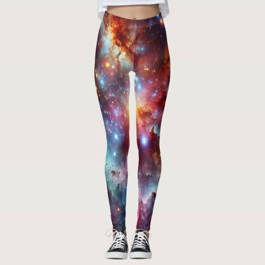 Simple moderne : Galaxy Space Rock Cool Leggings (Devant)