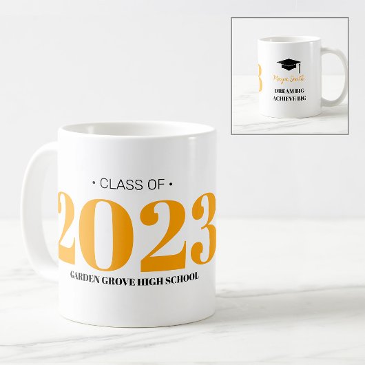 Simple moderne GRAD 20__ Graduation Café Mug