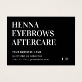 Simple Moderne Henna Brows Conseils de carte de so (Devant)