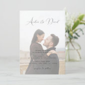 Simple Moderne Invitation de mariage avec code QR (Debout devant)
