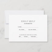 Simple Moderne Invitation de Réponse de Mariage Ve (Devant)