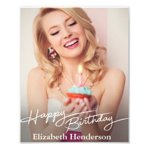 Simple Moderne Joyeux Anniversaire Photo