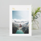 Simple moderne Joyeux Vacances Photo Carte de vaca (Debout devant)