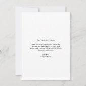 Simple moderne Mariage Amour et Merci Carte photo (Dos)