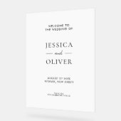 Simple moderne Mariage noir et blanc Accueil (Angle)