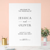 Simple moderne Mariage noir et blanc Accueil (Mariage)