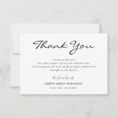 Simple moderne mémorial funéraire Merci note (Devant)