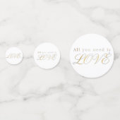 Simple moderne Minimaliste AMOUR table confettis (Devant)