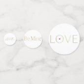 Simple moderne Minimaliste AMOUR table confettis (Derrière)