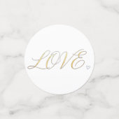 Simple moderne Minimaliste AMOUR table confettis (Petit recto)