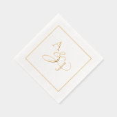Simple Moderne Minimaliste Élégant Monogramme Deux (Droite)
