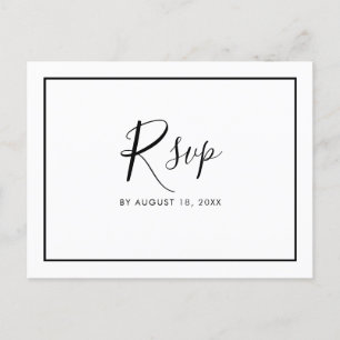 Simple moderne minimaliste mariage carte postale R