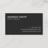 Simple moderne minimaliste Matte Carte de visite n (Dos)