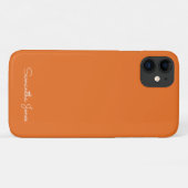 Simple moderne minimaliste Orange Coque-Mate coque (Dos (Horizontal))