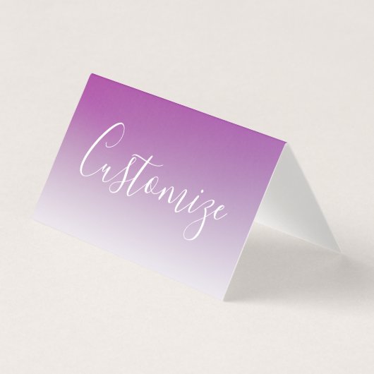 Simple moderne minimaliste violet Ombre dégradé (Front)