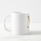 Simple moderne Monogram Gold White Mug (Gauche)