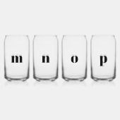 Simple moderne Monogramme initial personnalisé (Dos)