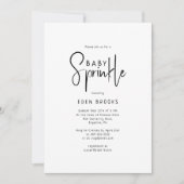 Simple moderne Neutral Baby Sprinkl Invitation (Devant)