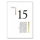 Simple moderne noir blanc Mariage Numéro de table (Dos)