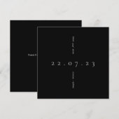 Simple Moderne Noir et Blanc Carte de Faire-Part d (Devant / Derrière)