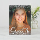 Simple moderne Ombre Sweet 16 Invitation (Debout devant)