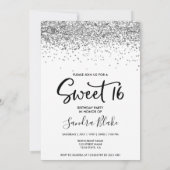 Simple moderne Ombre Sweet 16 Invitation (Dos)