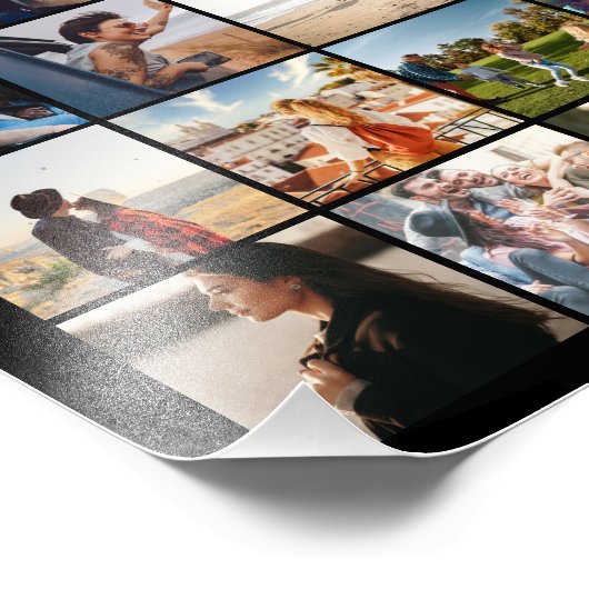 Simple Moderne Personnalisé 108 Photo Collage (Coin)