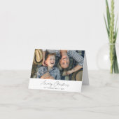 Simple moderne personnalisé Joyeux Carte photo de (Devant)