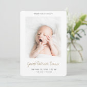 Simple moderne Photo Carte de remerciements cadeau (Debout devant)