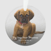 Simple moderne photo Chiot Premier Noël (devant)