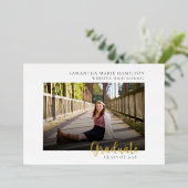 Simple moderne Photo Graduation Party Invitation (Debout devant)