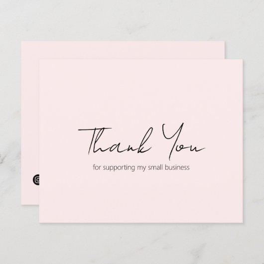 Simple moderne Pink Budget Business Carte de remer (Devant / Derrière)