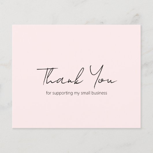 Simple moderne Pink Budget Business Carte de remer (Devant)