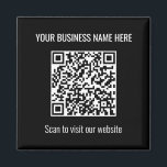 Simple moderne QR Code Carré Magnet noir<br><div class="desc">Simple moderne QR Code Carré Black Magnet, s'il vous plaît personnaliser en utilisant le modèle de personnalisation en ligne avant de commander. Veuillez modifier l'URL (adresse du site Web) du code QR dans le champ URL du code QR, en l'adresse de votre site Web d'entreprise, afin que le code QR...</div>