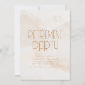 Simple moderne retraite Invitation du parti Beige (Devant)