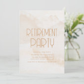 Simple moderne retraite Invitation du parti Beige (Debout devant)